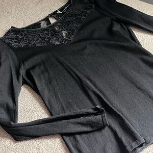Plain Black long sleeve top